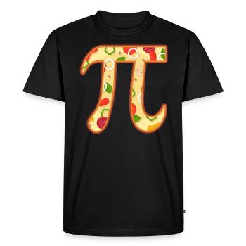 Pizza Pi Day Mangeur de pizza Mathématicien italien - T-shirt Premium bio Homme - noir - Devant - Nico (187cm)