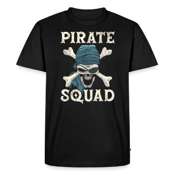 Pirate Squad Caribbean Buccaneer Pirate Lover - Men's Premium Organic T-Shirt - black - Front - Nico (187cm)