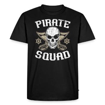 Pirate Squad Caribbean Buccaneer Pirate Lover - Men's Premium Organic T-Shirt - black - Front - Nico (187cm)