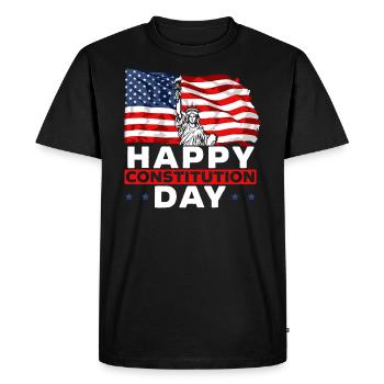 Happy Constitution Day New American USA Amérique - T-shirt Premium bio Homme - noir - Devant - Nico (187cm)