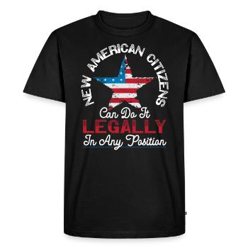 Nouveaux citoyens américains USA America Constitution Day - T-shirt Premium bio Homme - noir - Devant - Nico (187cm)