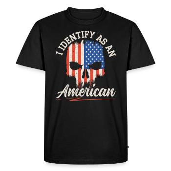 I Identify As An American USA Constitution Day - Men's Premium Organic T-Shirt - black - Front - Nico (187cm)