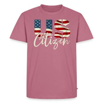 US Citizen New American USA Flag Constitution Day - Men's Premium Organic T-Shirt - mauve - Front - Nico (187cm)