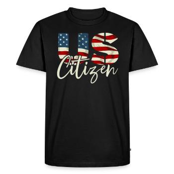 Citoyen américain New American FLAG Constitution Day - T-shirt Premium bio Homme - noir - Devant - Nico (187cm)