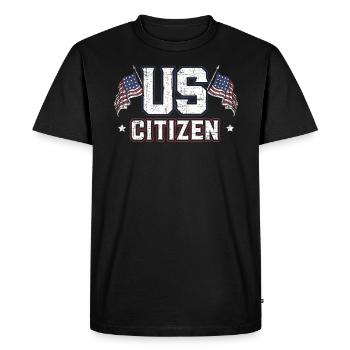 Citoyen américain New American FLAG Constitution Day - T-shirt Premium bio Homme - noir - Devant - Nico (187cm)