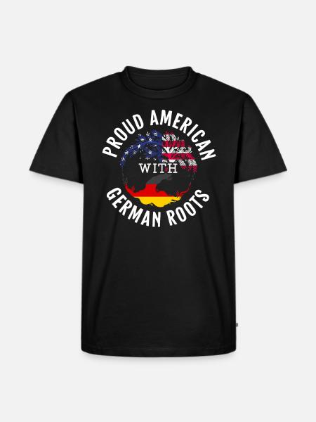 Proud American With A German Roots Von Steuben Day - Men's Premium Organic T-Shirt - black