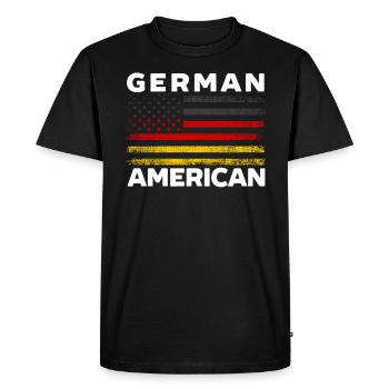 USA Germany Flag German American Von Steuben Day - Men's Premium Organic T-Shirt - black - Front - Nico (187cm)
