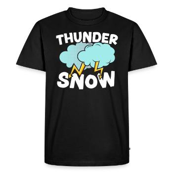 Thunder Snow Lover Ice Cold Saison hivernale enneigée - T-shirt Premium bio Homme - noir - Devant - Nico (187cm)