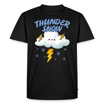 Thunder Snow Lover Ice Cold Saison hivernale enneigée - T-shirt Premium bio Homme - noir - Devant - Nico (187cm)