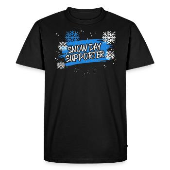Snow Day Supporter Ice Cold Saison hivernale enneigée - T-shirt Premium bio Homme - noir - Devant - Nico (187cm)
