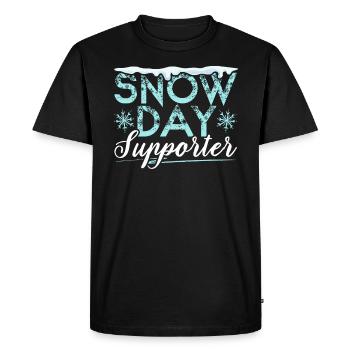 Snow Day Supporter Ice Cold Saison hivernale enneigée - T-shirt Premium bio Homme - noir - Devant - Nico (187cm)