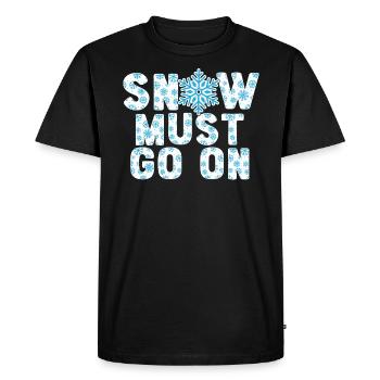 La neige doit aller sur la saison hivernale froide et enneigée - T-shirt Premium bio Homme - noir - Devant - Nico (187cm)