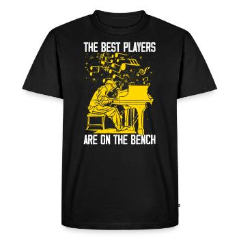 Les meilleurs joueurs sont sur le banc pianiste piano - T-shirt Premium bio Homme - noir - Devant - Nico (187cm)