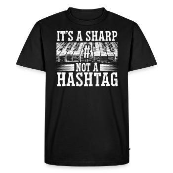 C’est un musicien de piano sharp pas un hashtag - T-shirt Premium bio Homme - noir - Devant - Nico (187cm)
