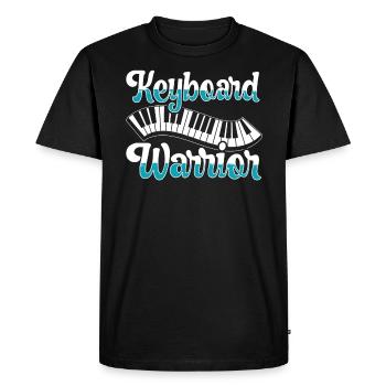Keyboard Warrior Piano Musicien Pianiste Musique - T-shirt Premium bio Homme - noir - Devant - Nico (187cm)