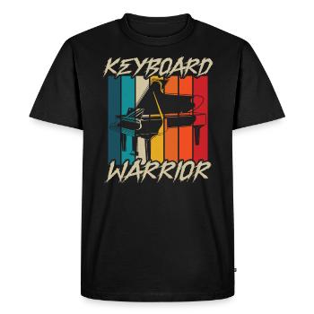 Keyboard Warrior Piano Musicien Pianiste Musique - T-shirt Premium bio Homme - noir - Devant - Nico (187cm)