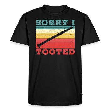 Sorry I Tooted Clarinet Clarinetist Musician - Men's Premium Organic T-Shirt - black - Front - Nico (187cm)