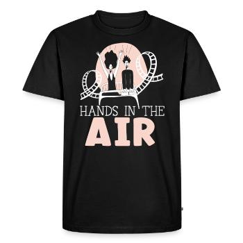 Montagnes russes Hands In The Air Roller Coaster - T-shirt Premium bio Homme - noir - Devant - Nico (187cm)