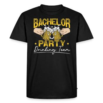 Bachelor Party Drinking Team Beer Stag Night - Men's Premium Organic T-Shirt - black - Front - Nico (187cm)