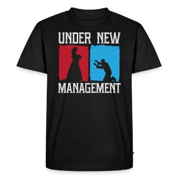Under New Management Groom Wedding Bachelor Party - Men's Premium Organic T-Shirt - black - Front - Nico (187cm)