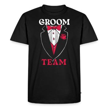 Groom Team Groom Squad Stag Night Bachelor Party - Men's Premium Organic T-Shirt - black - Front - Nico (187cm)