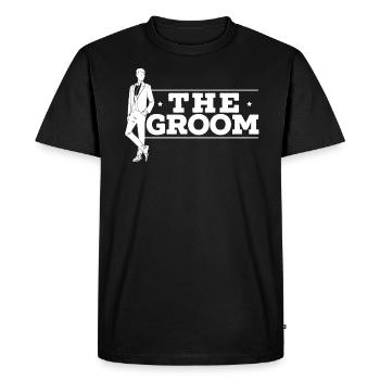 The Groom Stag Night Wedding Bachelor Party - Men's Premium Organic T-Shirt - black - Front - Nico (187cm)