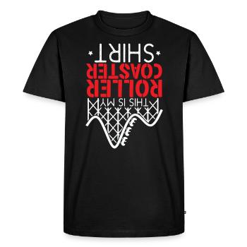 Rollercoaster Ride C’est ma meilleure montagne russe - T-shirt Premium bio Homme - noir - Devant - Nico (187cm)