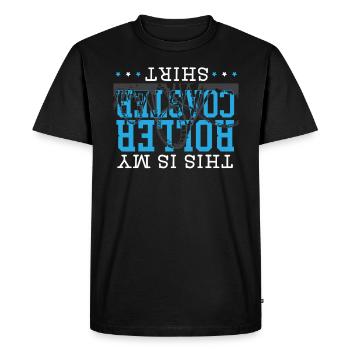 Rollercoaster Ride C’est ma meilleure montagne russe - T-shirt Premium bio Homme - noir - Devant - Nico (187cm)