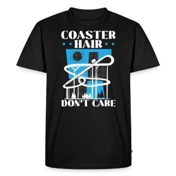 Coaster Hair Don't Care Roller Coaster Ride - Men's Premium Organic T-Shirt - black - Front - Nico (187cm)