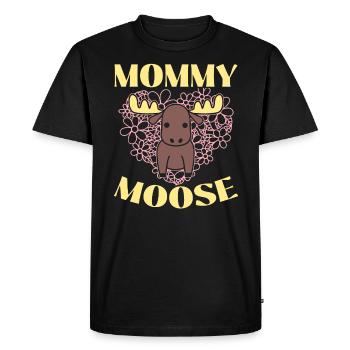 Maman Orignal Amant Alces Elk Deer Fête des Mères - T-shirt Premium bio Homme - noir - Devant - Nico (187cm)