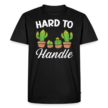 Difficile à manipuler Succulent Cactus Plant Gardener - T-shirt Premium bio Homme - noir - Devant - Nico (187cm)