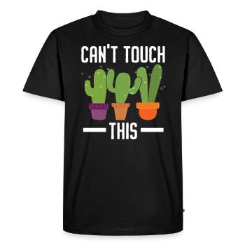 Can't Touch This Succulent Cactus Plant Gardener - Men's Premium Organic T-Shirt - black - Front - Nico (187cm)