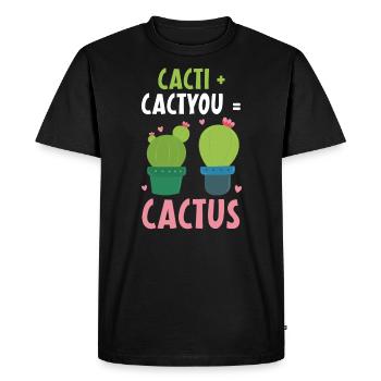 Cacti Cactyou Cactus Succulent Plant Lady Gardener - Men's Premium Organic T-Shirt - black - Front - Nico (187cm)