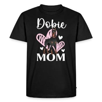 Dobie Maman Patte Amour Doberman Propriétaire Chien Fête des Mères - T-shirt Premium bio Homme - noir - Devant - Nico (187cm)