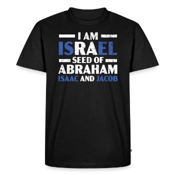 I Am Israel Jerusalem Jewish Country Israelite - Men's Premium Organic T-Shirt - black - Front - Nico (187cm)