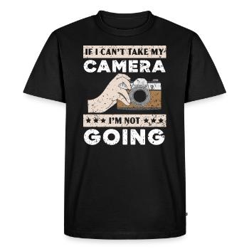 Si je ne peux pas apporter mon appareil photo, je ne vais pas cameraman - T-shirt Premium bio Homme - noir - Devant - Nico (187cm)