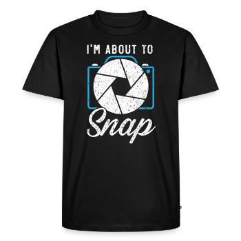 Je suis sur le point de prendre des photos Photographe - T-shirt Premium bio Homme - noir - Devant - Nico (187cm)