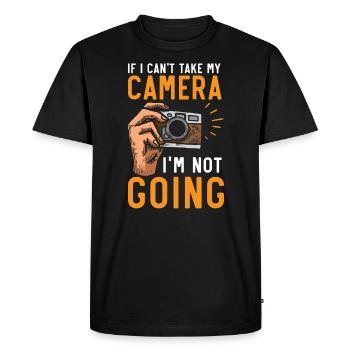 Si je ne peux pas apporter mon appareil photo, je ne vais pas cameraman - T-shirt Premium bio Homme - noir - Devant - Nico (187cm)