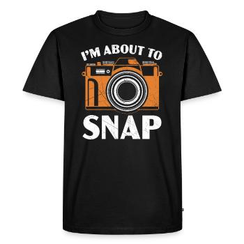 Je suis sur le point de prendre des photos Photographe - T-shirt Premium bio Homme - noir - Devant - Nico (187cm)
