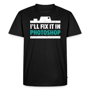 Je vais le réparer dans Photoshop Resolution Photographer - T-shirt Premium bio Homme - noir - Devant - Nico (187cm)
