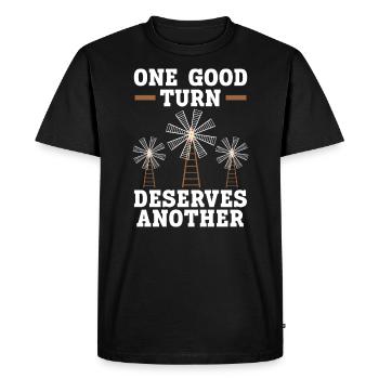 Un bon virage mérite une autre énergie renouvelable - T-shirt Premium bio Homme - noir - Devant - Nico (187cm)