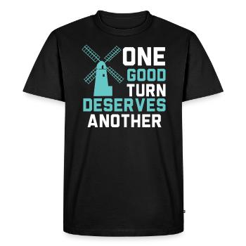 Un bon virage mérite une autre énergie renouvelable - T-shirt Premium bio Homme - noir - Devant - Nico (187cm)