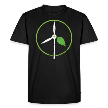 Énergie éolienne renouvelable Passionné d’éoliennes Windtech - T-shirt Premium bio Homme - noir - Devant - Nico (187cm)