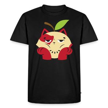 Apple Cat Apple Picking Squad Apple Fruit Lover - Men's Premium Organic T-Shirt - black - Front - Nico (187cm)