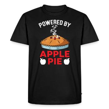 Propulsé par Apple Pie Fruit Lover Cueillette de pommes - T-shirt Premium bio Homme - noir - Devant - Nico (187cm)