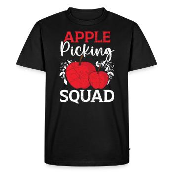 Apple Picking Squad Apple Fruit Lover Apple Tree - Men's Premium Organic T-Shirt - black - Front - Nico (187cm)