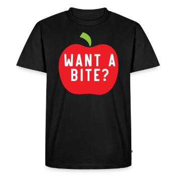 Vous voulez une bouchée Apple Picking Squad Amateur de fruits de pomme - T-shirt Premium bio Homme - noir - Devant - Nico (187cm)