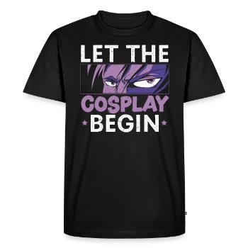 Let The Cosplay Begin Cosplaying Cosplayer Costume - Men's Premium Organic T-Shirt - black - Front - Nico (187cm)