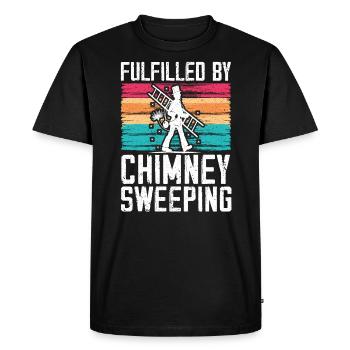 Fulfilled By Chimney Sweeping Chimney Sweeper - Men's Premium Organic T-Shirt - black - Front - Nico (187cm)