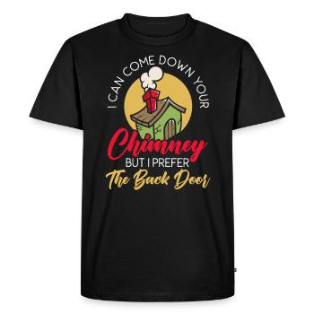 Ramoneur Job Cheminée Cheminée Chuchoteur - T-shirt Premium bio Homme - noir - Devant - Nico (187cm)